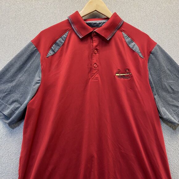 St Louis Cardinals Polo Shirt Cutter & Buck Men's Large Embroidered - Picture 3 of 9